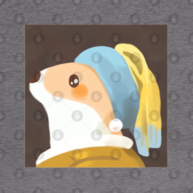 Corgi with a Pearl Earring by Searlitnot